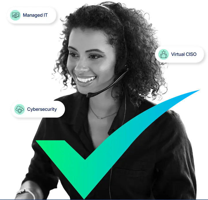 EzziTrust support specialist with a headset answering a client call